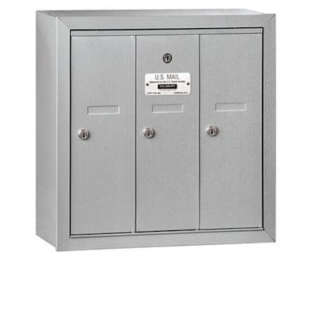 Salsbury Industries Salsbury Industries 3503ASP Vertical Mailbox - 3 Doors - Aluminum - Surface Mounted - Private Access 3503ASP